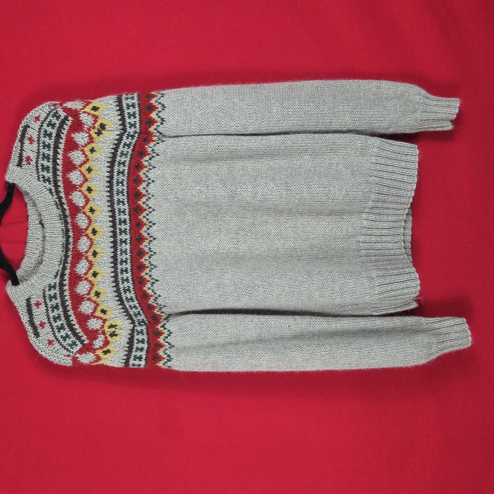 POLO RALPH LAUREN Alpaca Fair Isle Sweater Beige Mens‎ Size Small